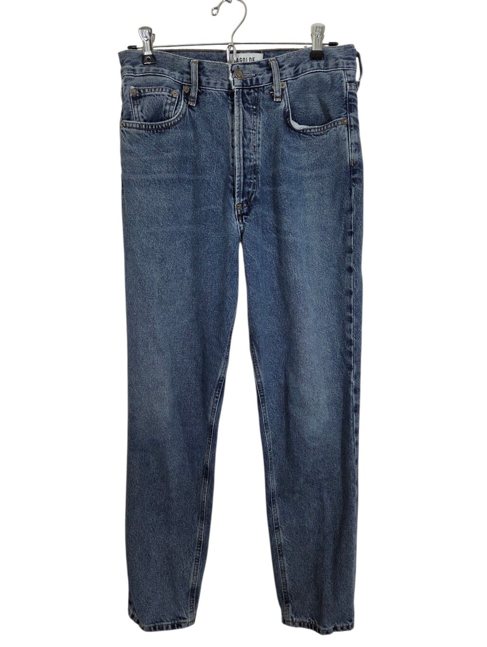 Agolde Fen High Rise Relaxed Taper Jeans Size 26 Boho Casual Denim Highway Wash